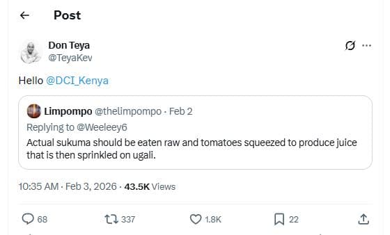 Post don teya teyakev hello dci_kenya limpompo thelimpompo feb 2 replying to wee