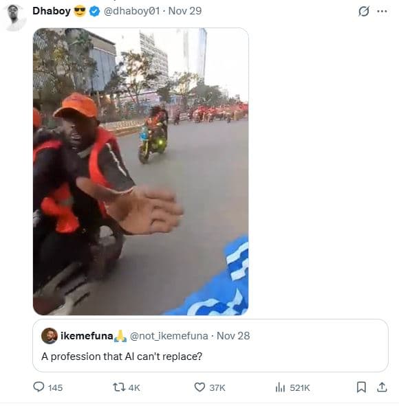 Dhaboy dhaboyo1 nov 29 ikemefuna not_ikemefuna nov 28 profession that ai can't r