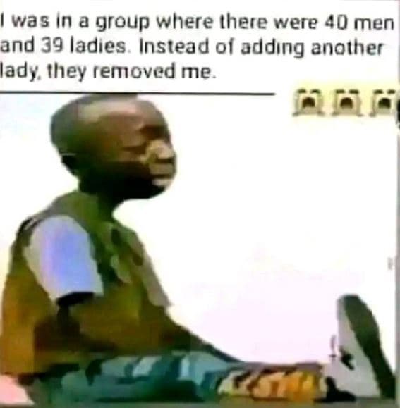 1was in a group where ihere were 40 men and 39 ladıes instead ol addıng anoıher