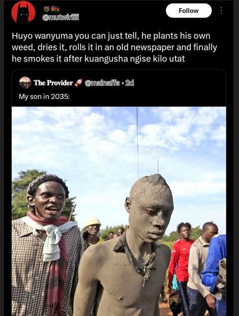 Follow ytwtuboj huyo wanyuma you can just tell, he plants his own weed, dries it