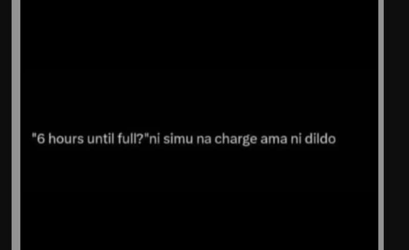 6 hours until full? ni simu na charge ama ni díldo