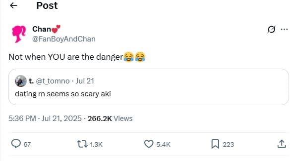 Post chan fanboyandchan not when you are the danger t. t_tomno jul 21 dating rn