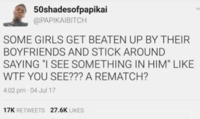 5oshadesofpapikai papikaibitch some girls get beaten up by their boyfriends and
