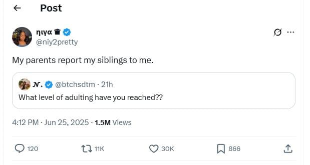 Post nıya niy2pretty my parents report my siblings to me. btchsdtm 21h what leve