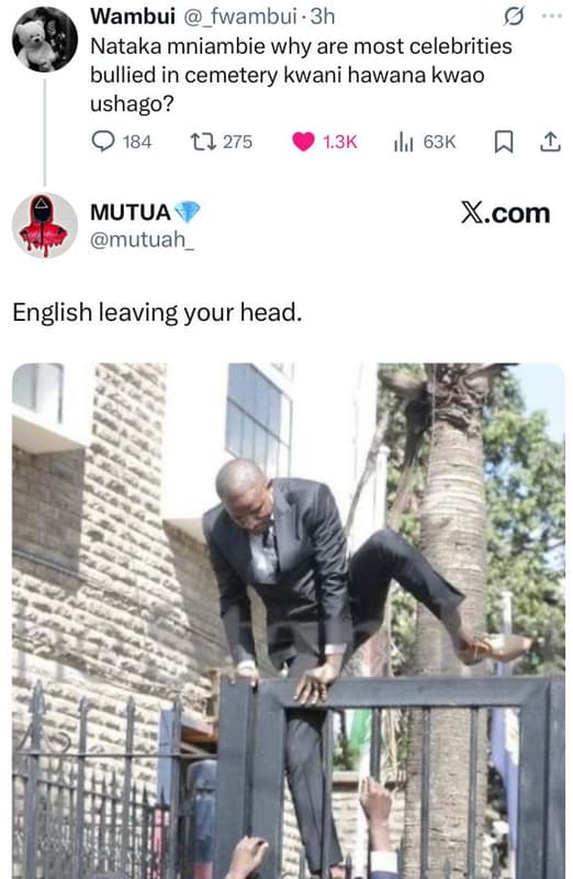 Wambui fwambui 3h nataka mniambie why are most celebrities bullied in cemetery k