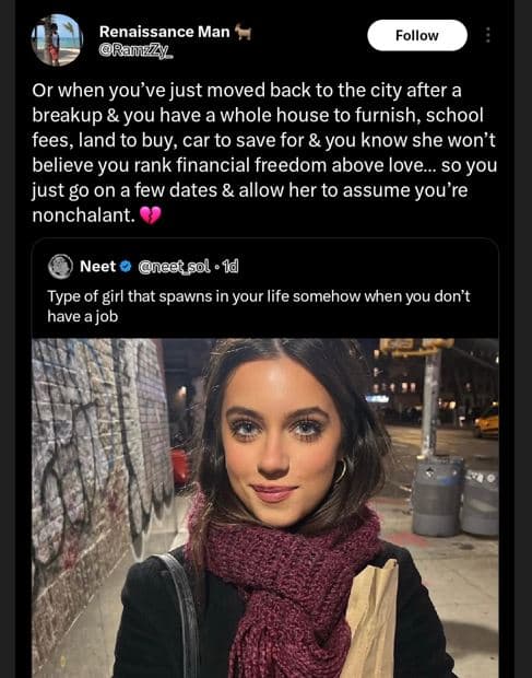 Renaissance man 4 ranzzy follow or when you've just moved back to the city after