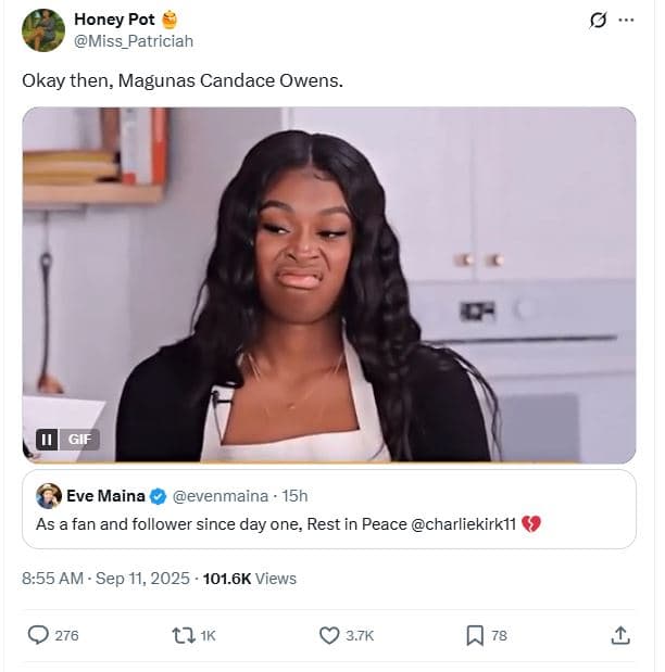 Honey pot miss_patriciah okay then, magunas candace owens. gif eve maina evenmai