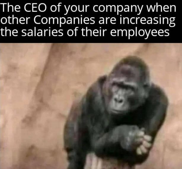 The ceo of your company when other companies are increasing the salaries of thei