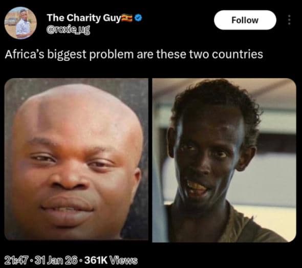 The charity guy tęug follow africa's biggest problem are these two countries 31j
