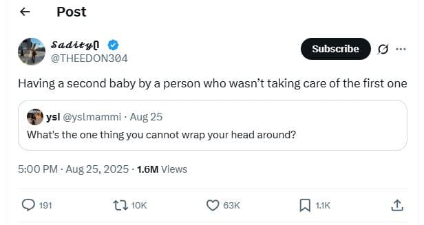 Post saditsl theedon304 subscribe having a second baby by a person who wasn't ta