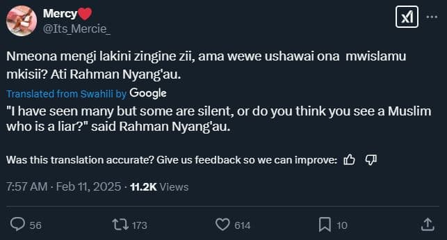 Mercy its_mercie nmeona mengi lakini zingine zii, ama wewe ushawai ona mwislamu