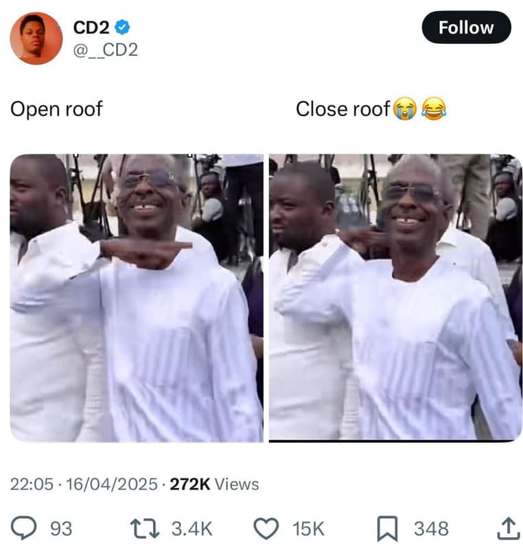 Cd2 cd2 follow open roof close roof 2205 1604 272k views 93 t2 3.4k 15k 348