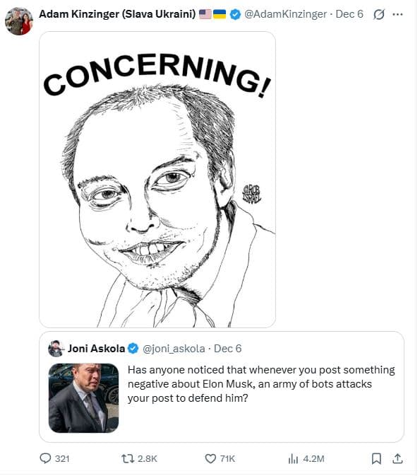 Adam kinzinger slava ukraini adamkinzinger dec 6 concerning! joni askola joni_as