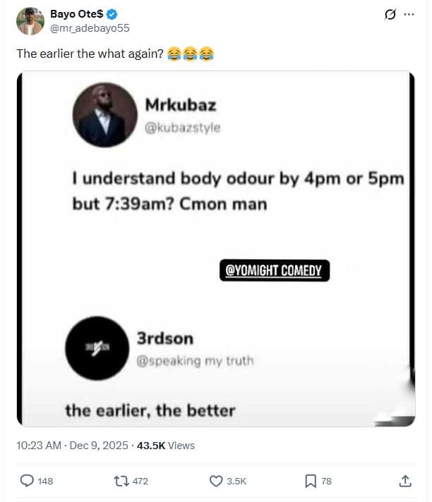 Bayo otes mr_adebayo55 the earlier the what again? se4 mrkubaz kubazstyle unders