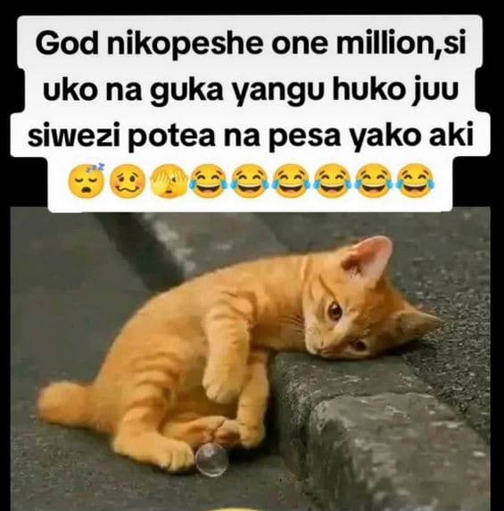 God nikopeshe one millionsi uko na guka yangu huko juu siwezi potea na pesa yako