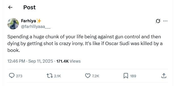 Post farhiya farhiiiyaaa spending a huge chunk of your life being against gun co