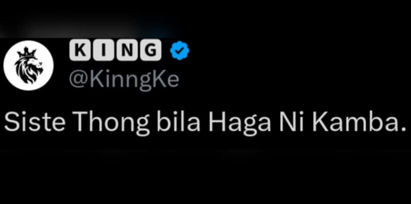 Kong kinngke siste thong bila haga ni kamba_