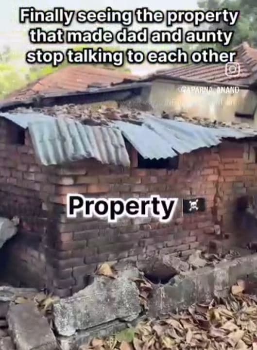 Finallyseeingthe property thatmadedadandaunty stoptalkingtoeachother property