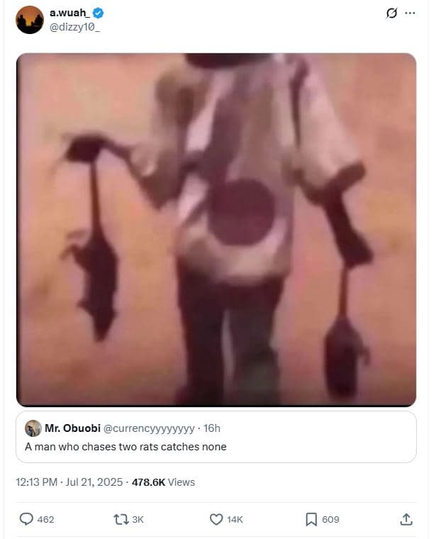 A.wuah dizzy10 mr. obuobi currencyyyyyyyy . 16h a man who chases two rats catche