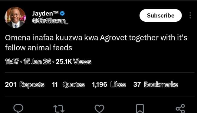 Jaydentm sirglavan_ subscribe omena inafaa kuuzwa kwa agrovet together with it's