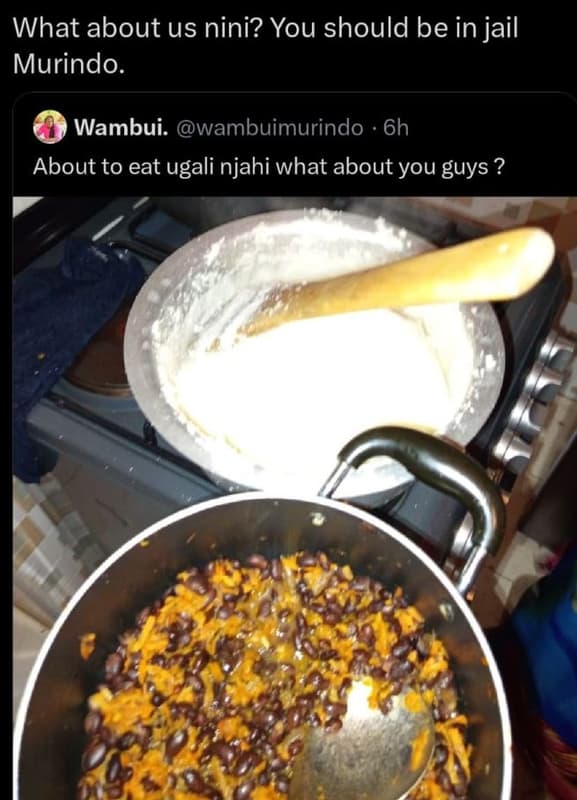 What about us nini? you should be in jail murindo. wambui. wambuimurindo 6h abou
