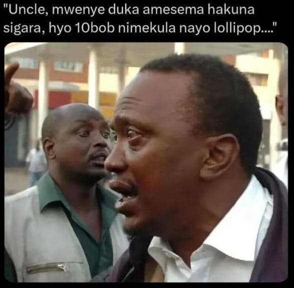 Uncle mwenye duka amesema hakuna sigara, hyo 1obob nimekula nayo lollipop