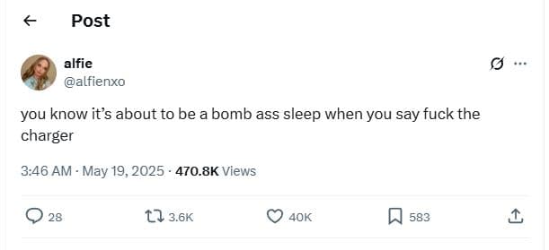 Post alfie alfienxo you know its about to be a bomb ass sleep when you say fuck