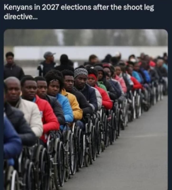 Kenyans in elections after the shoot leg directive .
