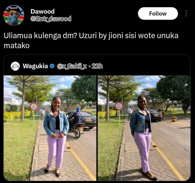 Dawood enu_dawood follow uliamua kulenga dm? uzuri by jioni sisi wote unuka mata