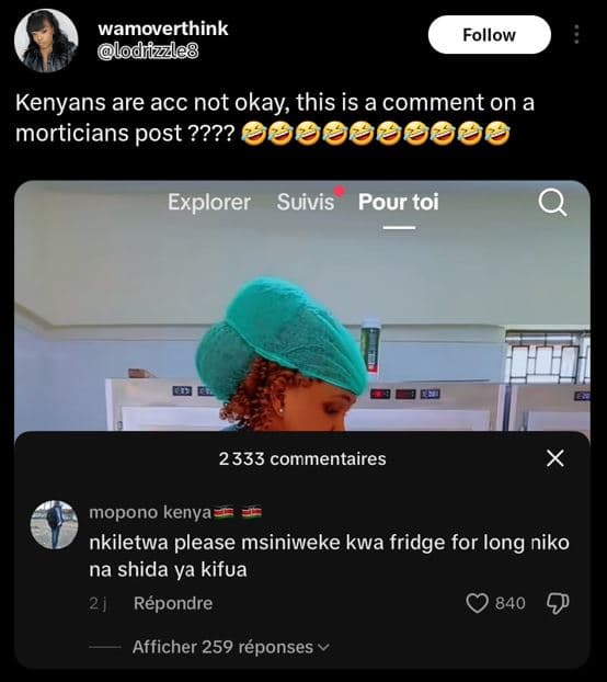 Wamoverthink plodizzleg follow kenyans are acc not okay this is a comment on a m