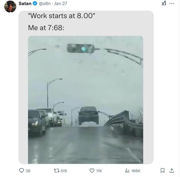 Satan s8n jan 27 work starts at 8.00 me at 768 0 38 t7 515 11k ılı 166k