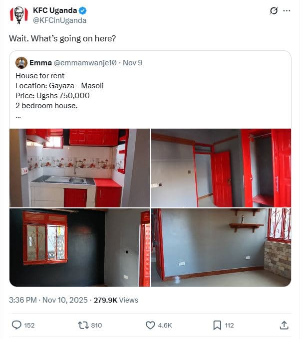 Kfc uganda kfcinuganda wait. what's going on here? emma emmamwanjel0 nov 9 house
