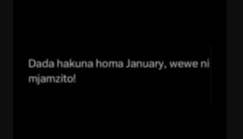 Dada hakuna homa january weweni mjamzitol