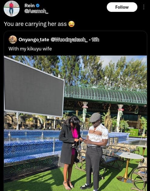 Rein asanoh follow you are carrying her ass onyango_tate wuodnyakach_ 15h with m