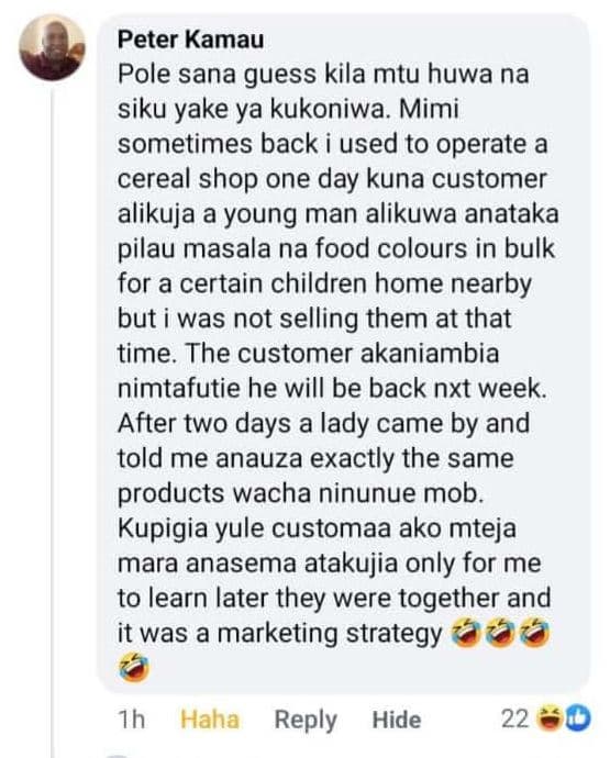 Peter kamau pole sana guess kila mtu huwa na siku yake ya kukoniwa. mimi sometim