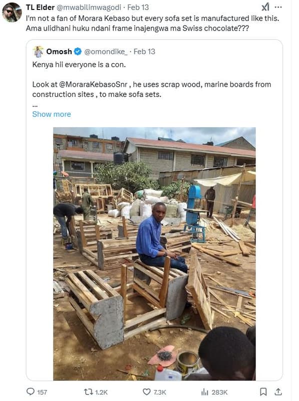 Tl elder mwabilimwagodi feb 13 i'm not a fan of morara kebaso but every sofa set