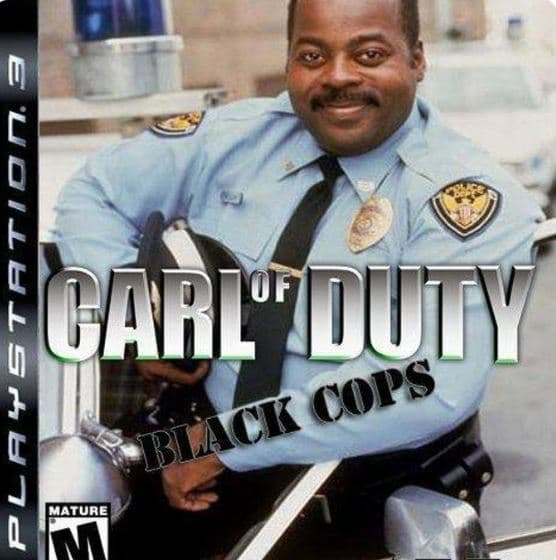 Carzduty biack cops maiure