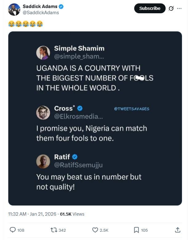 Saddick adams saddickadams subscribe gaaa4 simple shamim simple_sham .. uganda i