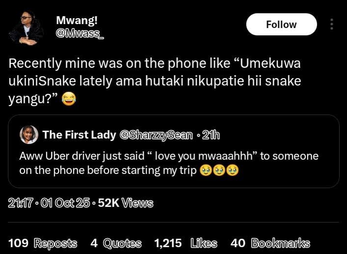 Mwang! mwass_ follow recently mine was on the phone like umekuwa ukinisnake late