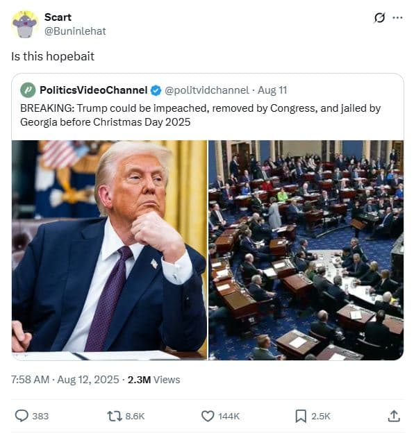 Scart buninlehat is this hopebait politicsvideochannel politvidchannel . aug 11