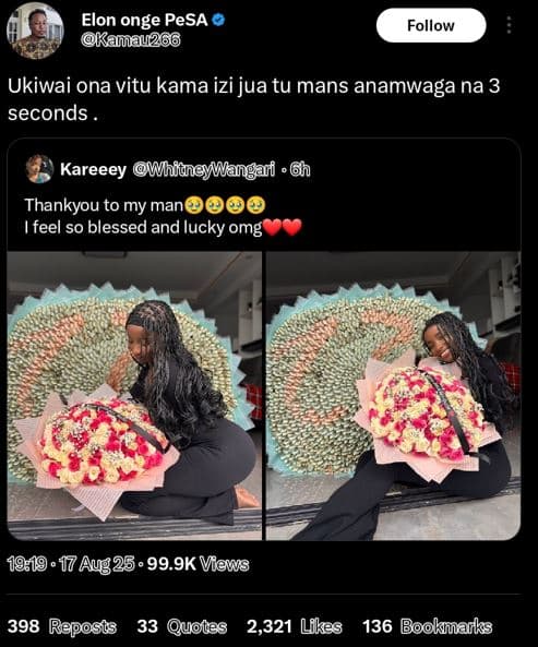 Elon onge pesa kalnau268 follow ukiwai ona vitu kama izi jua tu mans anamwaga na