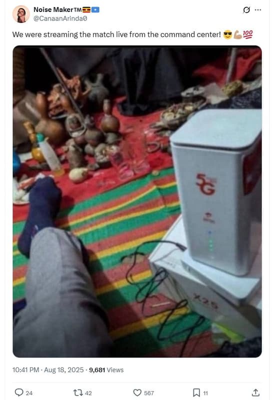 Noise makertm canaanarinda0 we were streaming the match live from the command ce