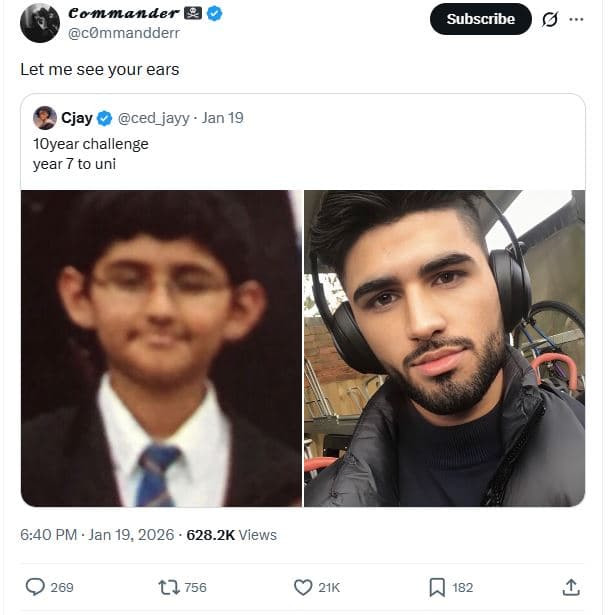 Commanderb8 commandderr subscribe let me see your ears cjay ced_jayy jan 19 1oye