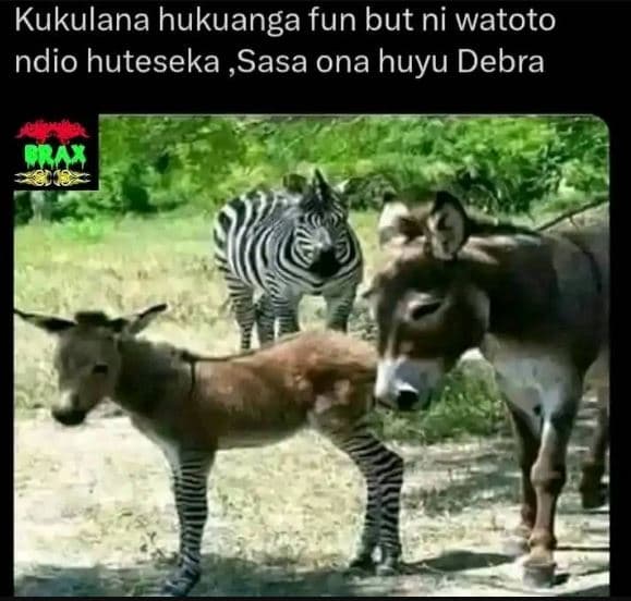 Kukulana hukuanga fun but ni watoto ndio huteseka , sasa ona huyu debra cra