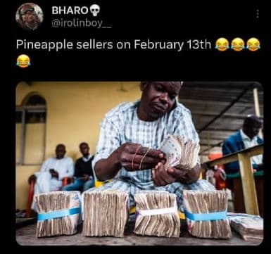 Bharo? irolinboy_ pineapple sellers on february 13th