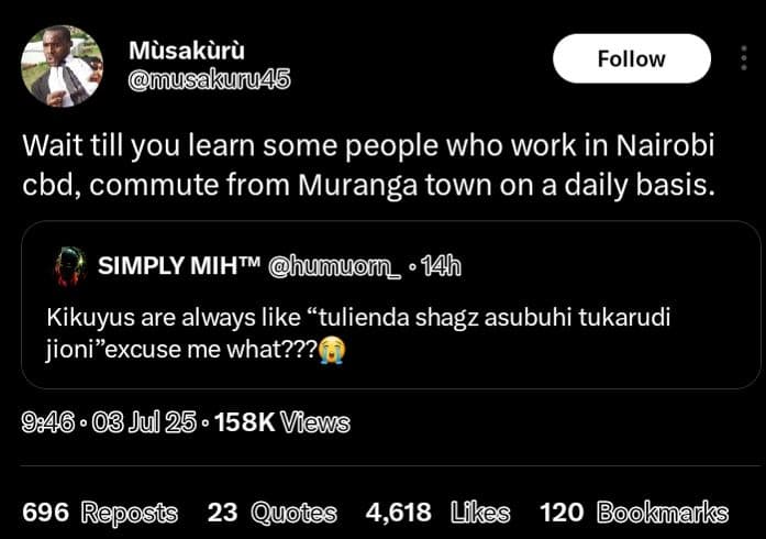 Musakuru mmusakunuas follow wait till you learn some people who work in nairobi