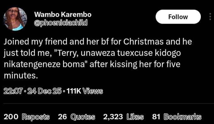 Wambo karembo phoeniciachild follow joined my friend and her bf for christmas an
