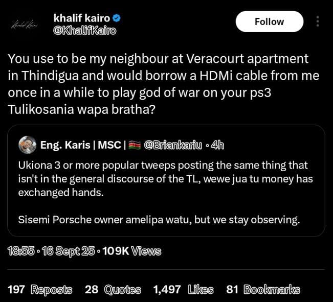 Khalif kairo khalffkailo follow you use to be my neighbour at veracourt apartmen