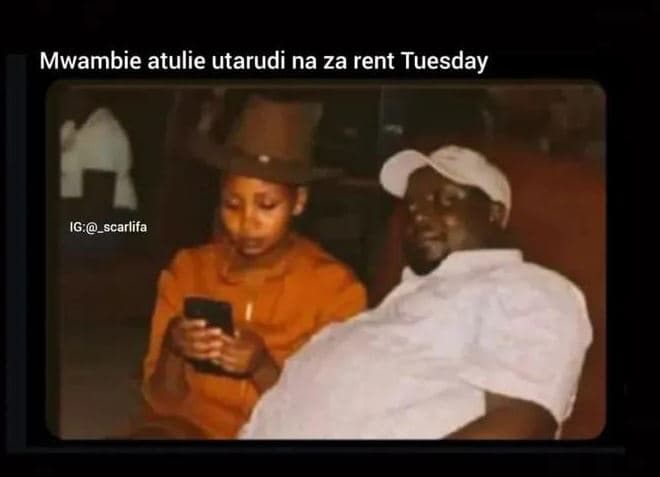 Mwambie atulie utarudi na za rent tuesday ig_scarlifa