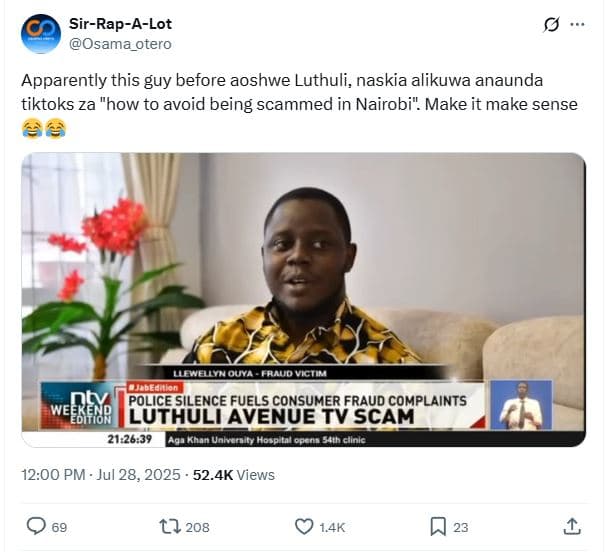 Sirrapalot osama_otero apparently this guy before aoshwe luthuli, naskia alikuwa